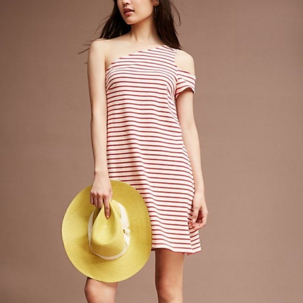 Anthropologie Maeve Marketa One-Shoulder Dress